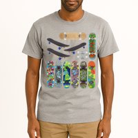 Cool Unique Skateboards Design Mash Up Tall T-Shirt