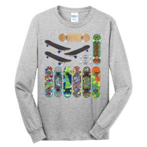 Cool Unique Skateboards Design Mash Up Tall Long Sleeve T-Shirt