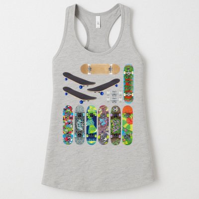 Cool Unique Skateboards Design Mash Up Womens Tank Top