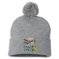 Cool Unique Skateboards Design Mash Up Pom Pom 12in Knit Beanie