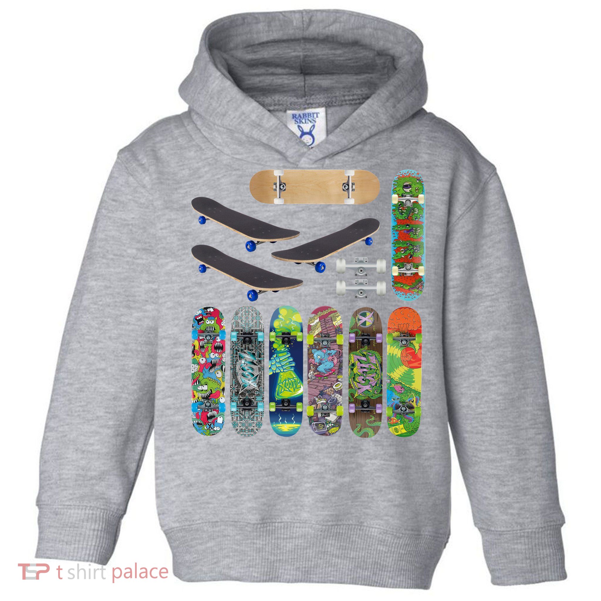 Cool Unique Skateboards Design Mash Up Toddler Hoodie