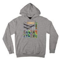 Cool Unique Skateboards Design Mash Up Tall Hoodie