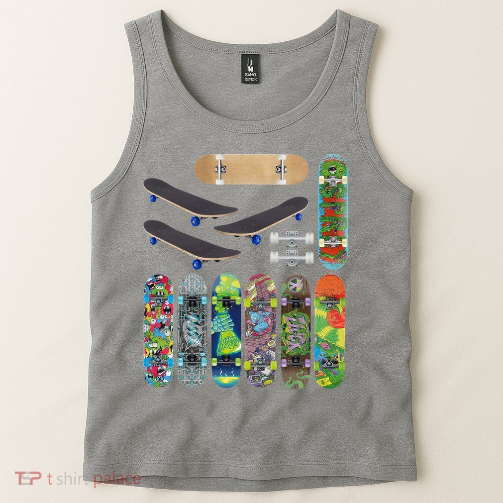 Cool Unique Skateboards Design Mash Up Tank Top