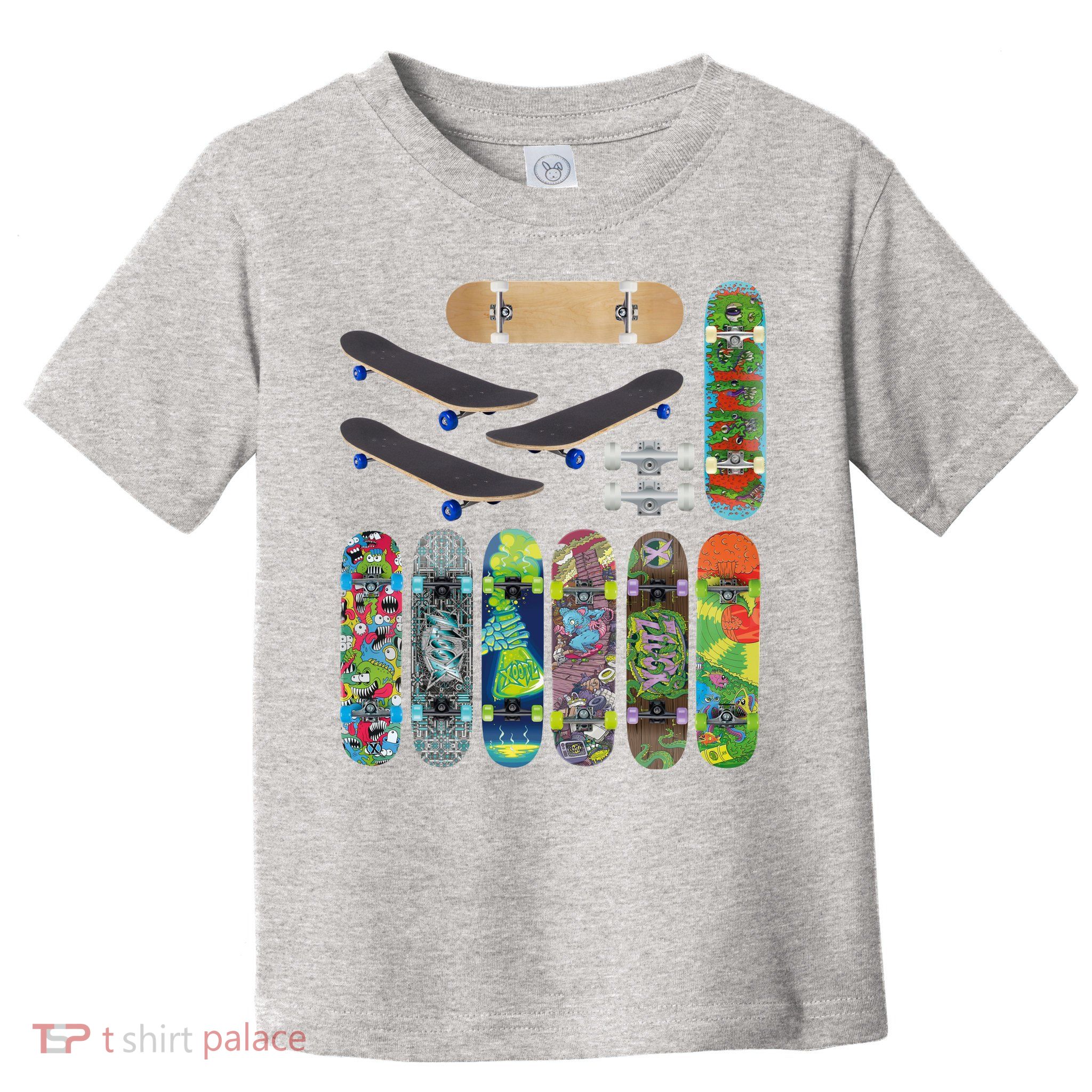 Cool Unique Skateboards Design Mash Up Toddler T-Shirt