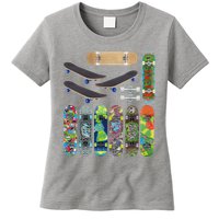 Cool Unique Skateboards Design Mash Up Womens T-Shirt