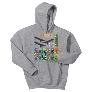 Cool Unique Skateboards Design Mash Up Kids Hoodie