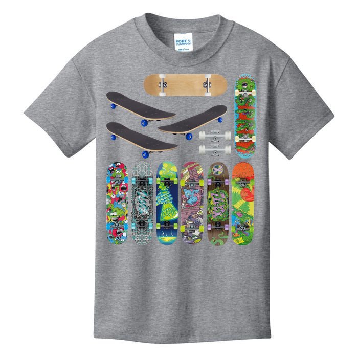 Cool Unique Skateboards Design Mash Up Kids T-Shirt