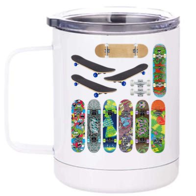 Cool Unique Skateboards Design Mash Up 12 oz Stainless Steel Tumbler Cup