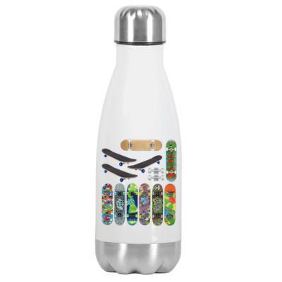 Cool Unique Skateboards Design Mash Up Stainless Steel Insulated Water Bottle