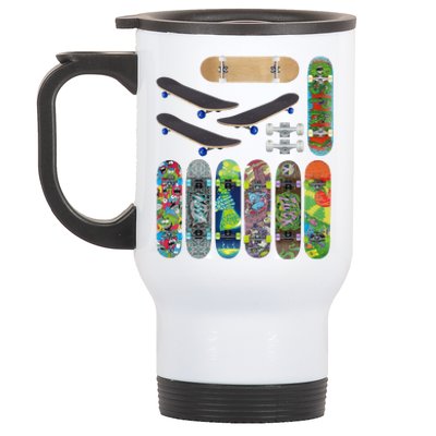 Cool Unique Skateboards Design Mash Up Stainless Steel Travel Mug