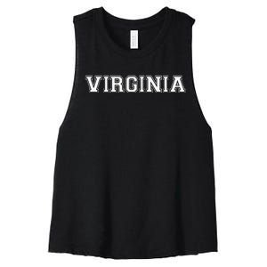 College University Style Virginia Women's Racerback Cropped Tank