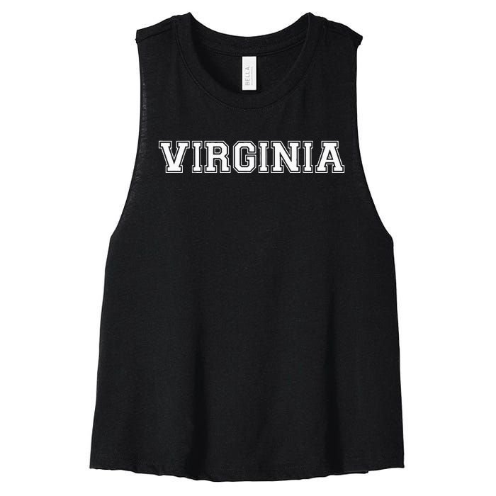 College University Style Virginia Women's Racerback Cropped Tank