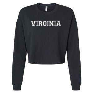 College University Style Virginia Cropped Pullover Crew