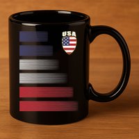 Cool USA Soccer Jersey Stripes 11oz C Handle Ceramic Mug
