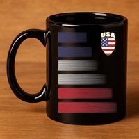 Cool USA Soccer Jersey Stripes 11oz C Handle Ceramic Mug
