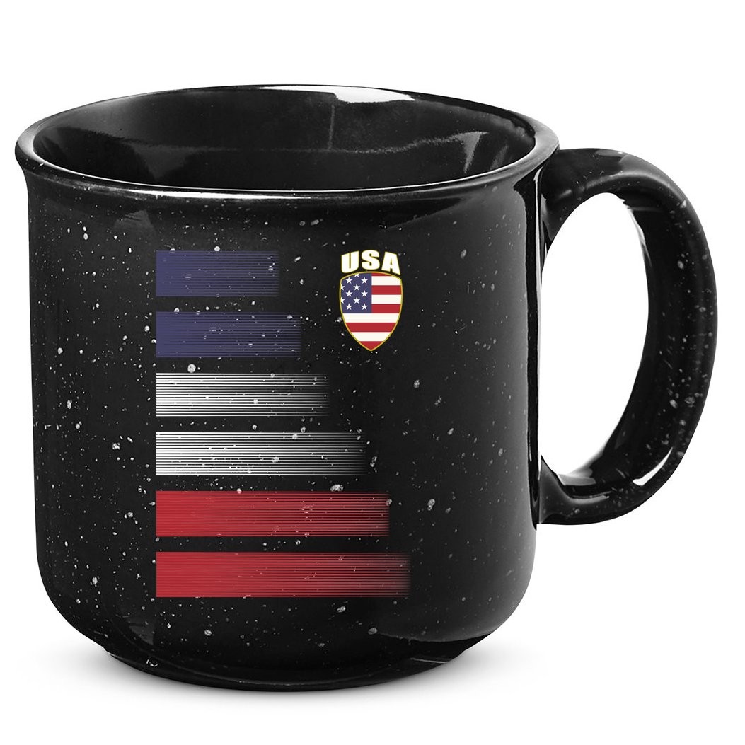 Cool USA Soccer Jersey Stripes 15oz Campfire Ceramic Mug