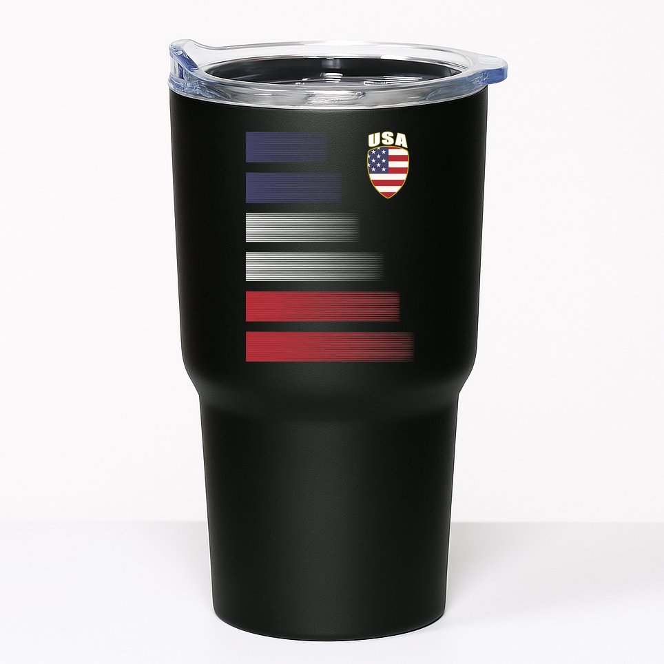 Cool USA Soccer Jersey Stripes Tumbler