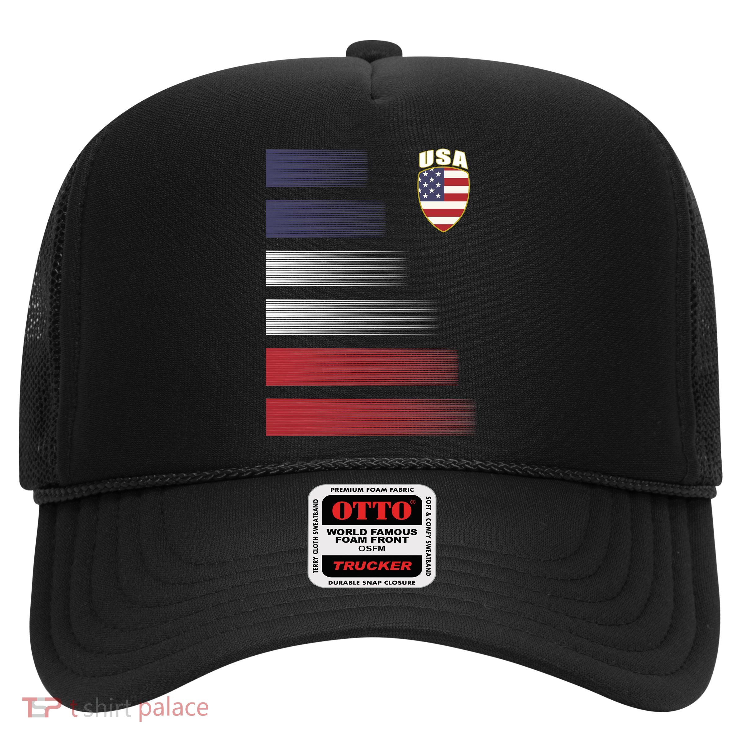 Cool USA Soccer Jersey Stripes Trucker Hat