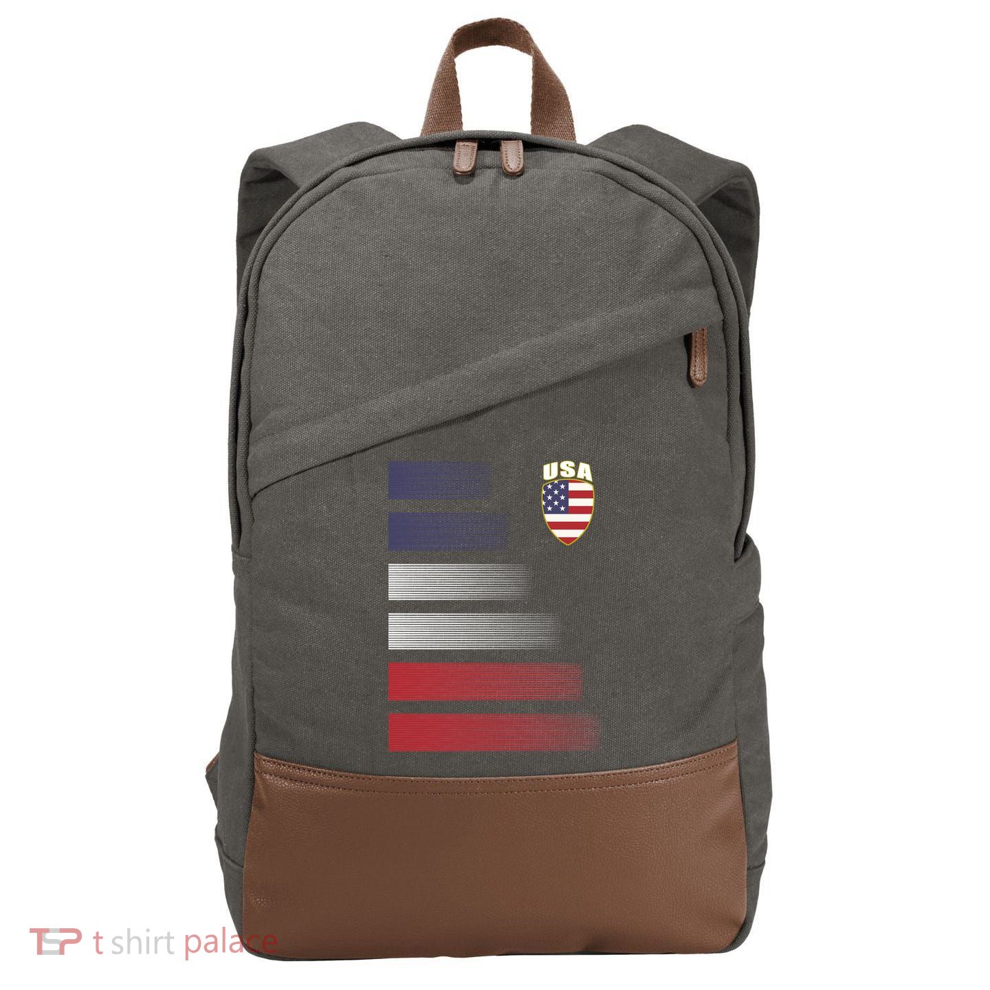 Cool USA Soccer Jersey Stripes Cotton Canvas Backpack
