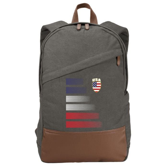 Cool USA Soccer Jersey Stripes Cotton Canvas Backpack