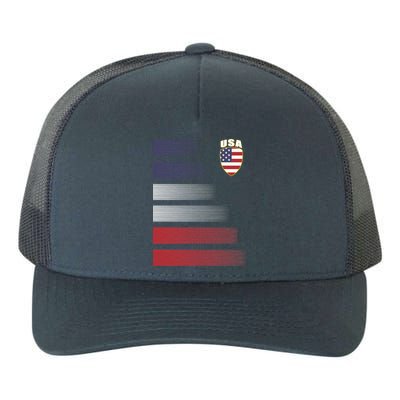 Cool USA Soccer Jersey Stripes Yupoong Adult 5-Panel Trucker Hat