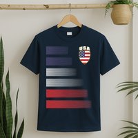 Cool USA Soccer Jersey Stripes T-Shirt