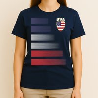 Cool USA Soccer Jersey Stripes T-Shirt