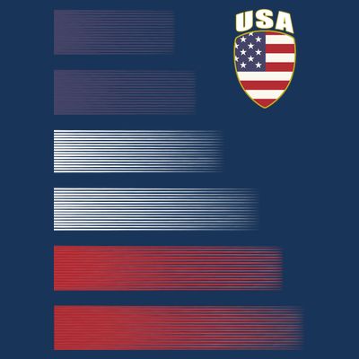 Cool USA Soccer Jersey Stripes T-Shirt
