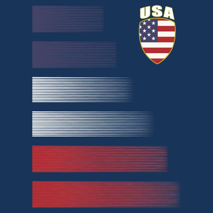 Cool USA Soccer Jersey Stripes T-Shirt