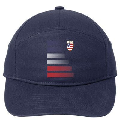 Cool USA Soccer Jersey Stripes 7-Panel Snapback Hat