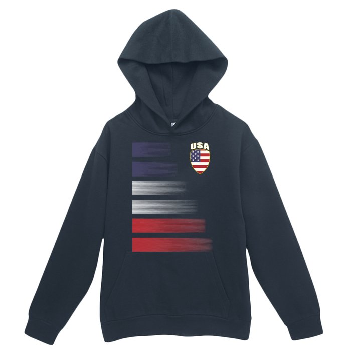 Cool USA Soccer Jersey Stripes Urban Pullover Hoodie