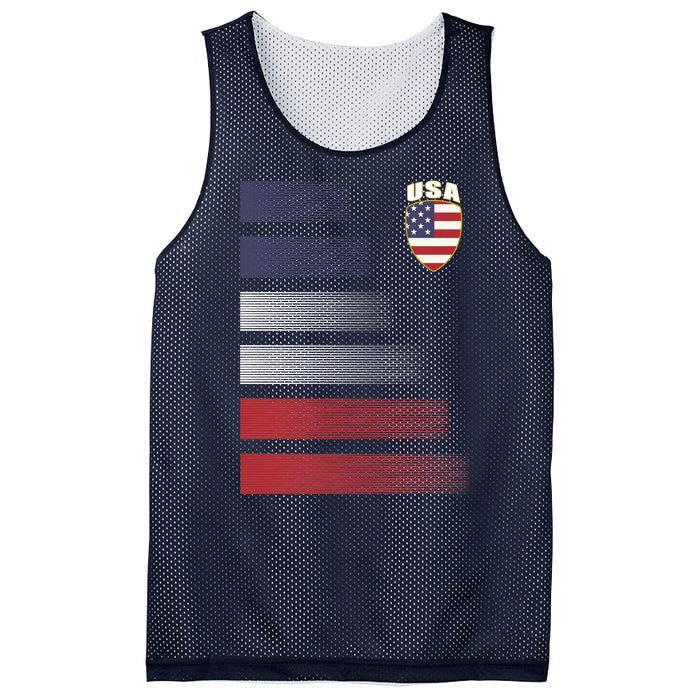 Cool USA Soccer Jersey Stripes Mesh Reversible Basketball Jersey Tank