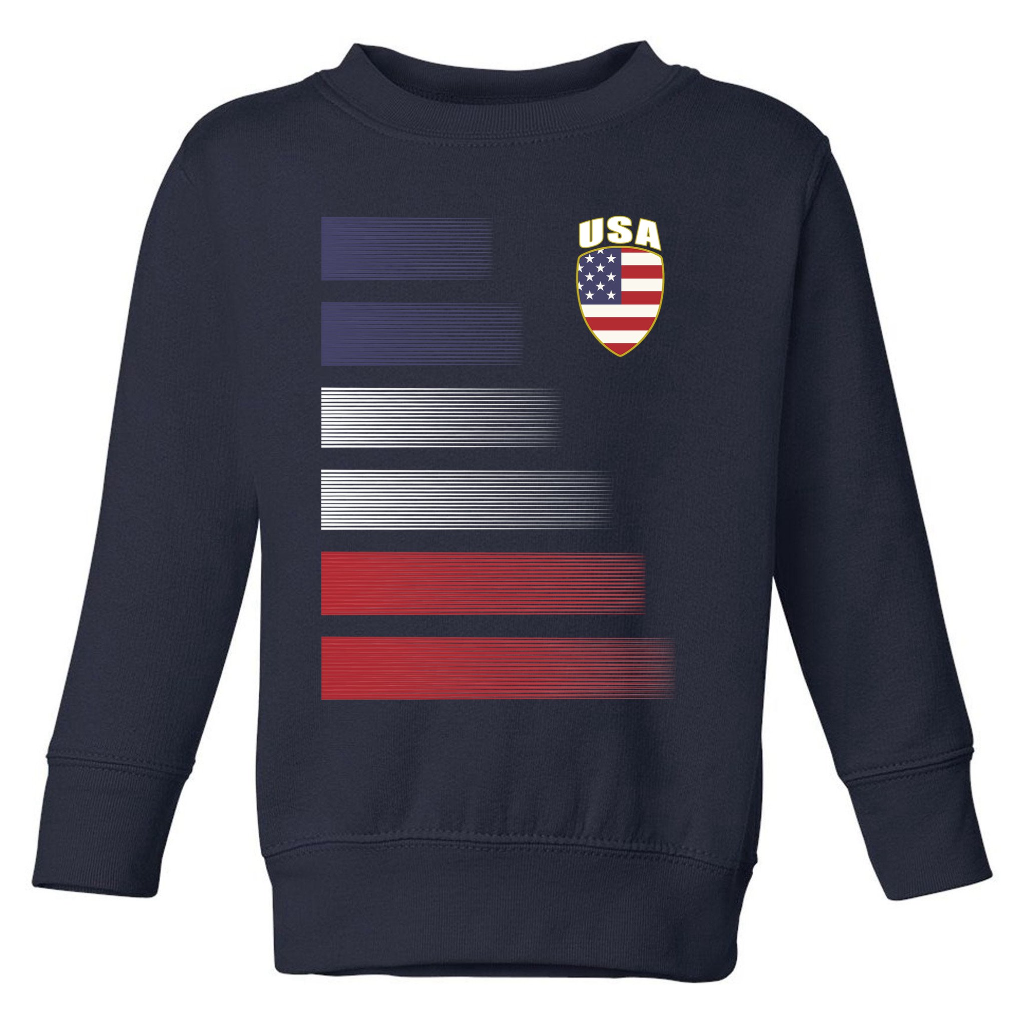 Cool USA Soccer Jersey Stripes Toddler Sweatshirt