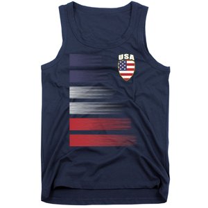 Cool USA Soccer Jersey Stripes Tank Top