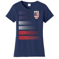 Cool USA Soccer Jersey Stripes Women's T-Shirt