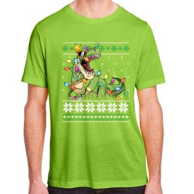 Christmas Ugly Sweater Tree Rex Funny Dinosaur Gift Adult ChromaSoft Performance T-Shirt