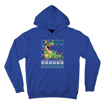 Christmas Ugly Sweater Tree Rex Funny Dinosaur Gift Hoodie