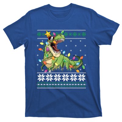 Christmas Ugly Sweater Tree Rex Funny Dinosaur Gift T-Shirt