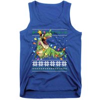 Christmas Ugly Sweater Tree Rex Funny Dinosaur Gift Tank Top