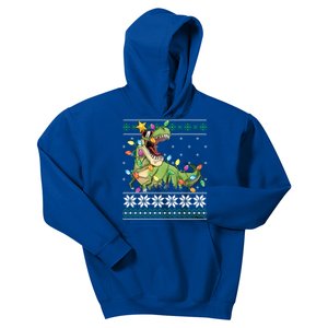 Christmas Ugly Sweater Tree Rex Funny Dinosaur Gift Kids Hoodie