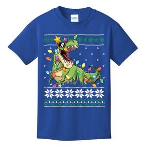 Christmas Ugly Sweater Tree Rex Funny Dinosaur Gift Kids T-Shirt