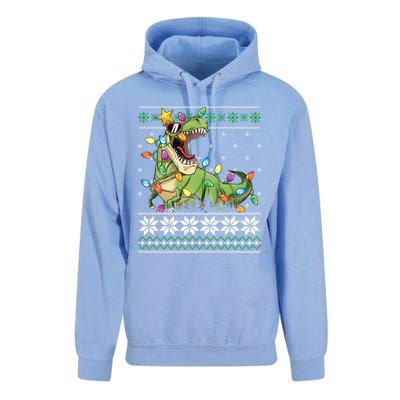 Christmas Ugly Sweater Tree Rex Funny Dinosaur Gift Unisex Surf Hoodie