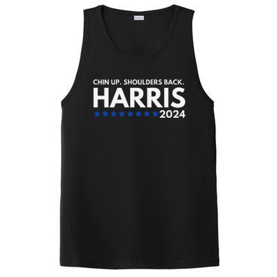 Chin Up Shoulders Back Kamala Harris 2024 Design PosiCharge Competitor Tank