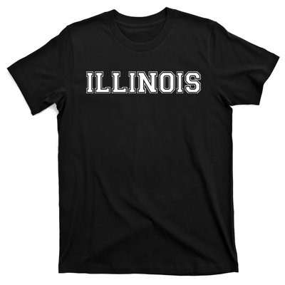 College University Style Illinois Sports Fan Gift T-Shirt