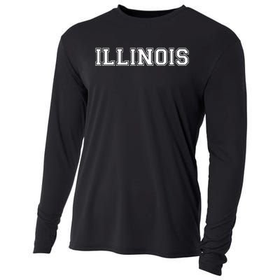 College University Style Illinois Sports Fan Gift Cooling Performance Long Sleeve Crew