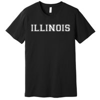 College University Style Illinois Sports Fan Gift Premium T-Shirt