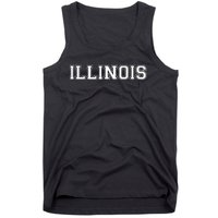 College University Style Illinois Sports Fan Gift Tank Top