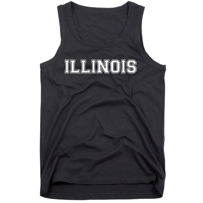 College University Style Illinois Sports Fan Gift Tank Top