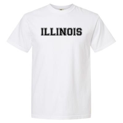 College University Style Illinois Sports Fan Gift Garment-Dyed Heavyweight T-Shirt