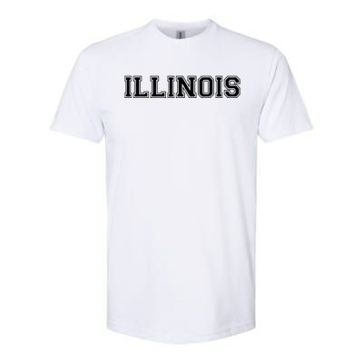 College University Style Illinois Sports Fan Gift Softstyle CVC T-Shirt